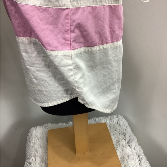 Vero Moda pink and off white top woman’s medium partial elastic neckline - Picture 2 of 16